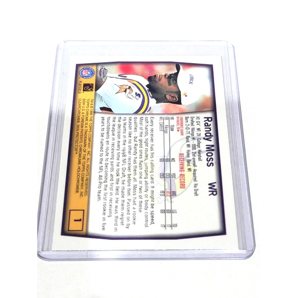 Randy Moss 1999 Topps Chrome #1 Minnesota Vikings Card - Picture 2 of 2